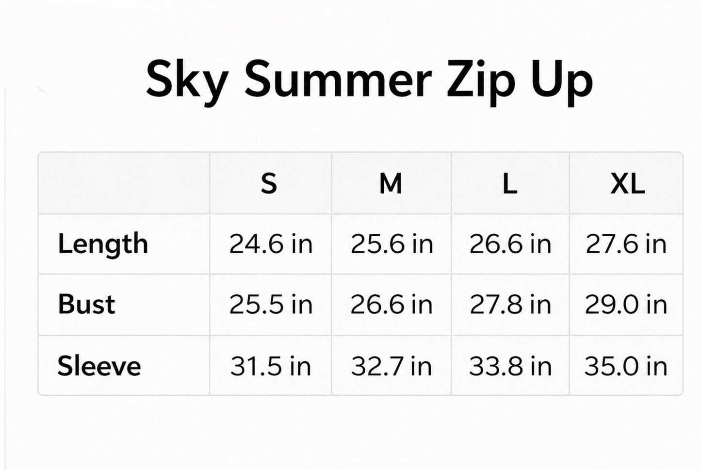 SKY SUMMER ZIP UP