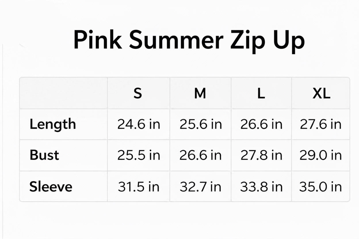 Pink Summer Zip Up