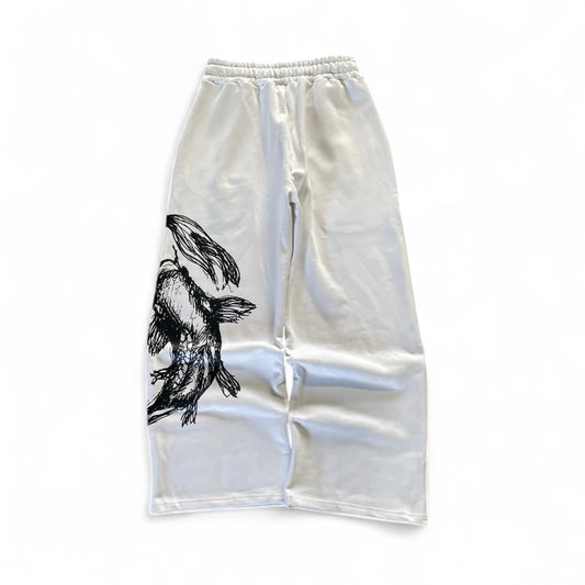 White Koi Fish Sweatpants