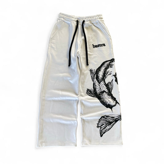 White Koi Fish Sweatpants