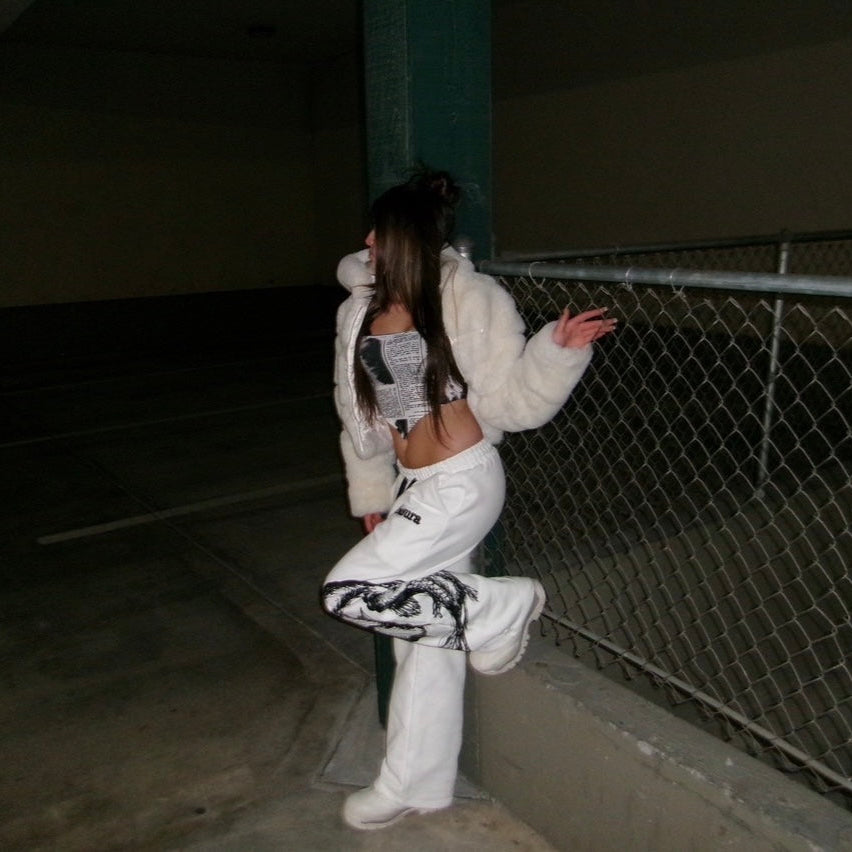 White Koi Fish Sweatpants