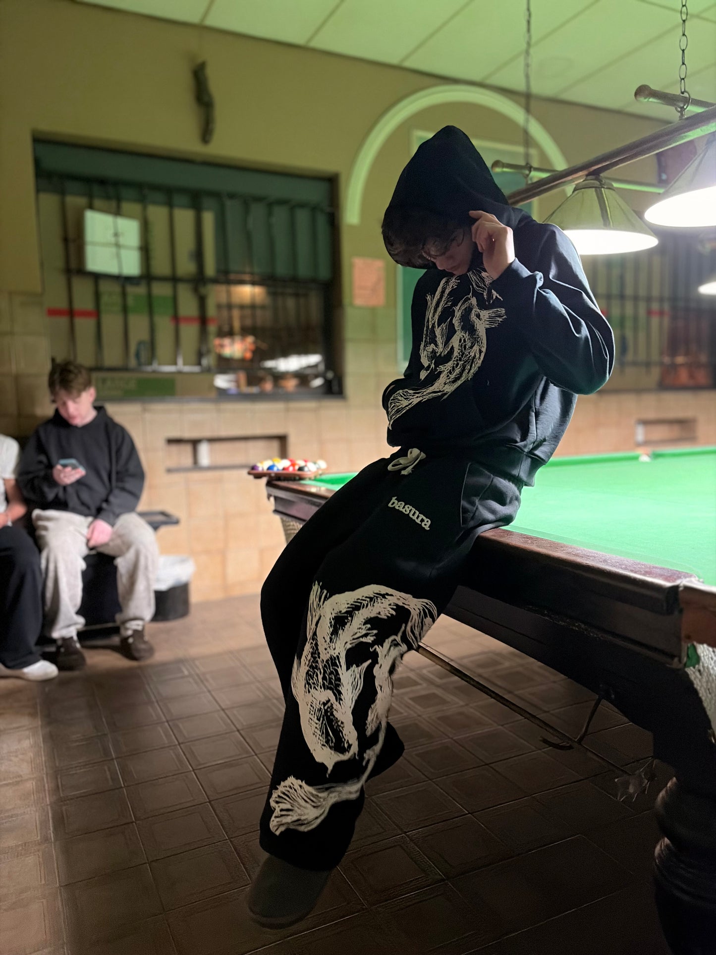 Black Koi Fish Hoodie