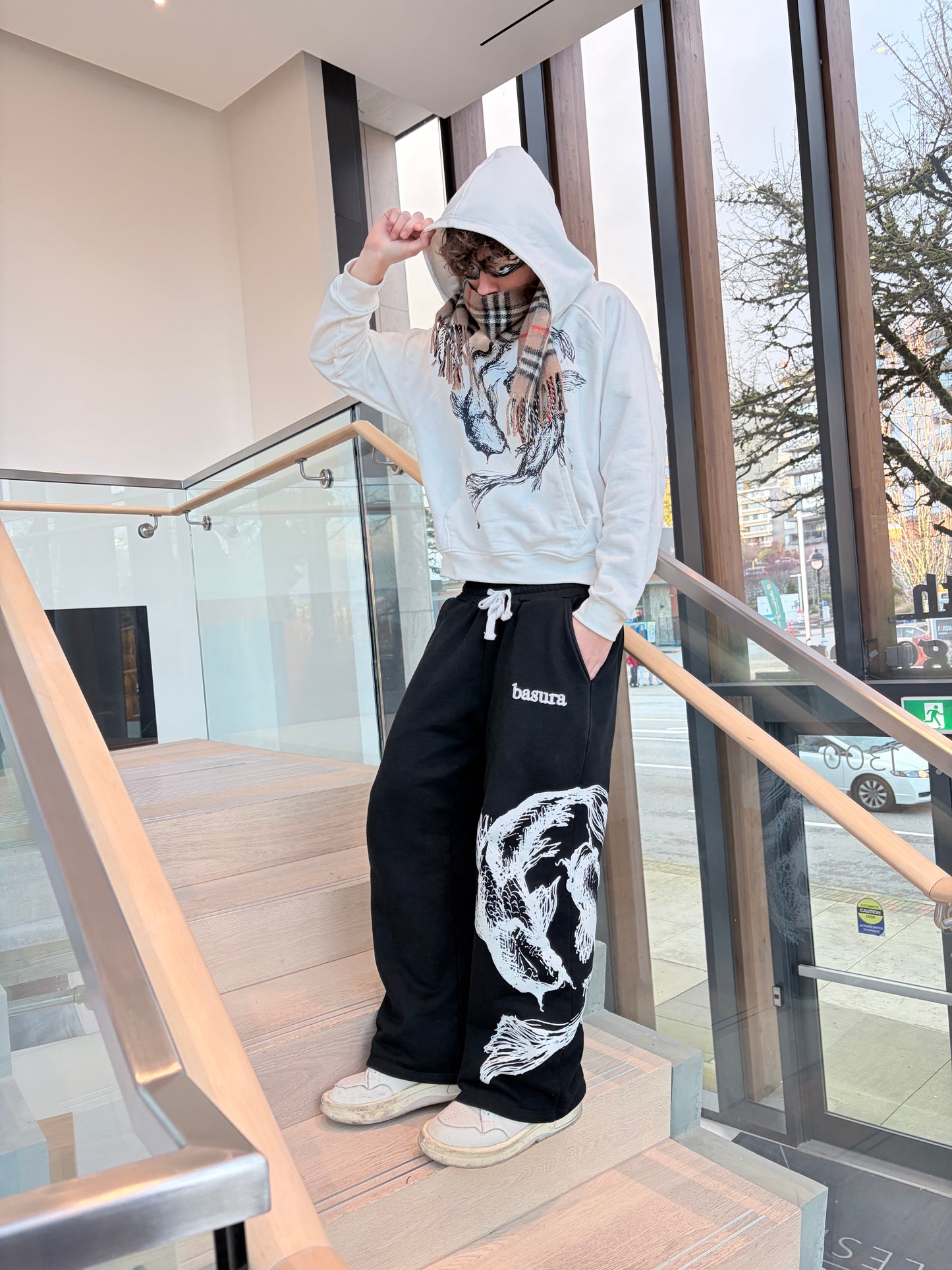 White Koi Fish Hoodie