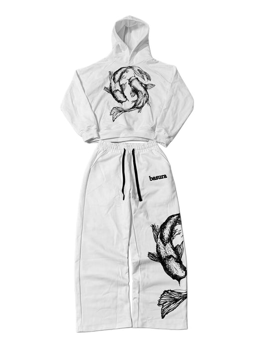 White Koi Fish Sweatsuit