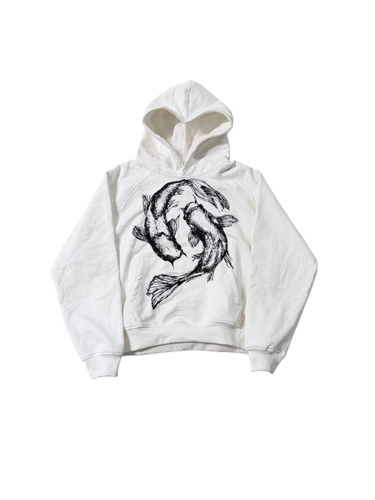 White Koi Fish Hoodie